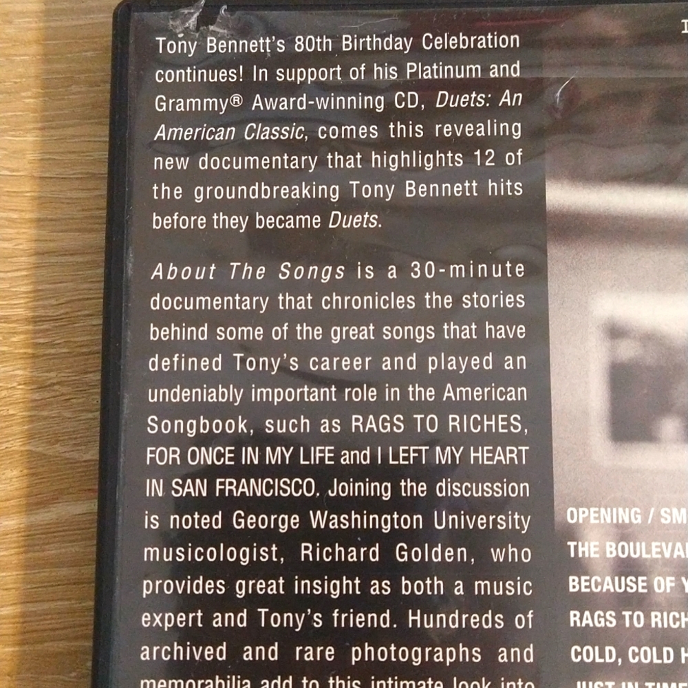 Tony Bennett DVD - Picture 4 of 4